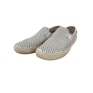 Tory Burch Jesse Womens Perforated Slip-On Sneakers Size 6 White